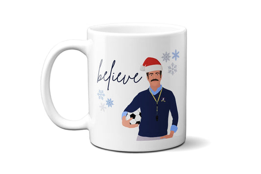 Believe Christmas (blue/silver) - Coffee Mug