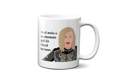 Social media is an amusement park - Moira Rose - Coffee Mug