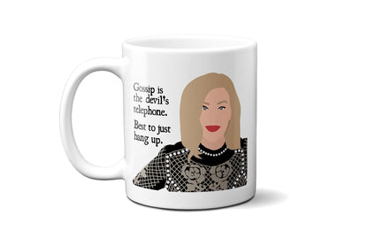 Gossip is the devils telephone - Moira Rose - Coffee Mug